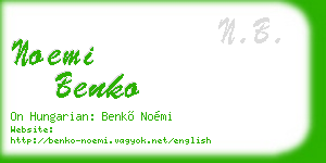 noemi benko business card